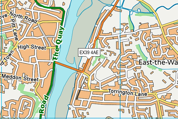 EX39 4AE map - OS VectorMap District (Ordnance Survey)