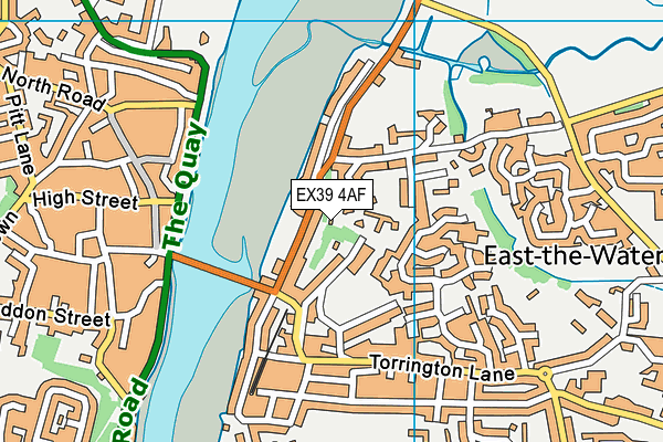 EX39 4AF map - OS VectorMap District (Ordnance Survey)