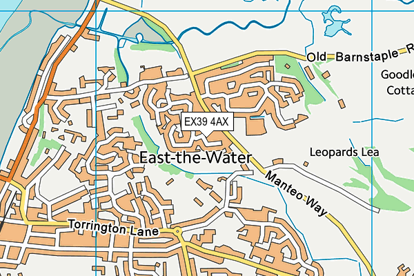 EX39 4AX map - OS VectorMap District (Ordnance Survey)