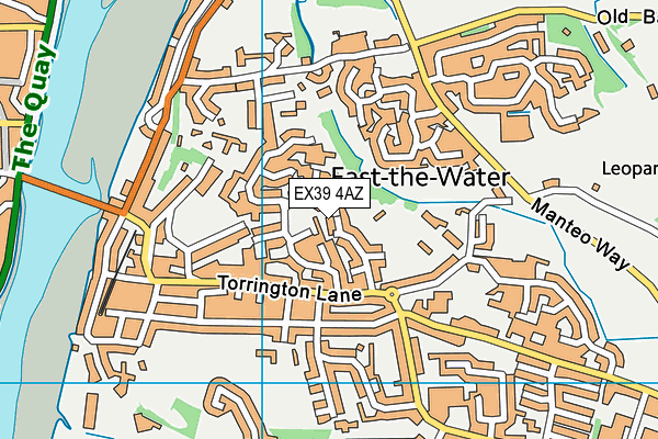 EX39 4AZ map - OS VectorMap District (Ordnance Survey)