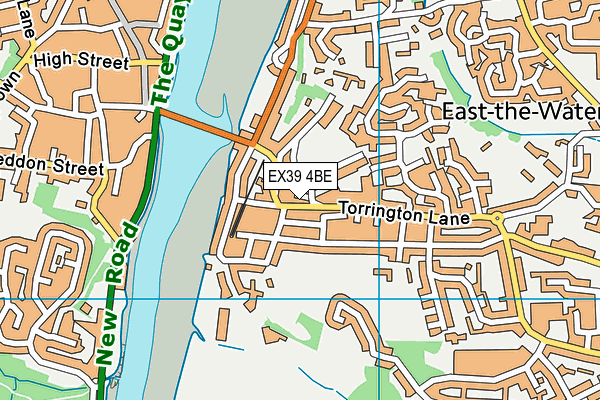 EX39 4BE map - OS VectorMap District (Ordnance Survey)