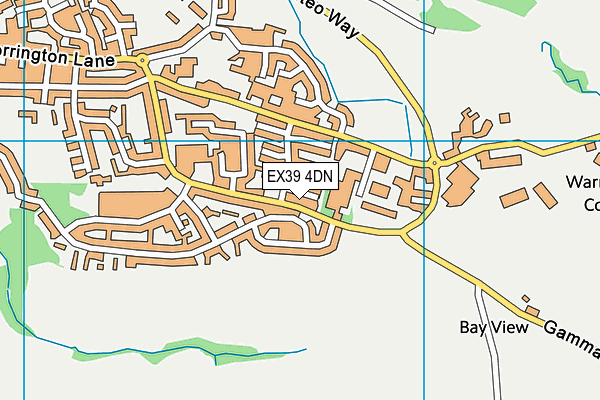 EX39 4DN map - OS VectorMap District (Ordnance Survey)