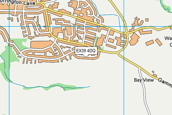 EX39 4DQ map - OS VectorMap District (Ordnance Survey)
