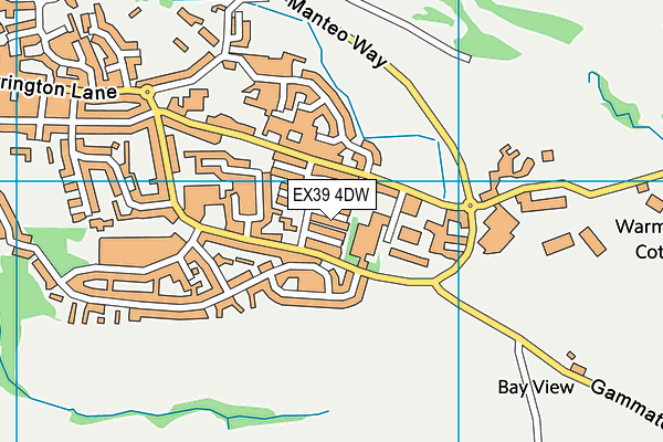 EX39 4DW map - OS VectorMap District (Ordnance Survey)