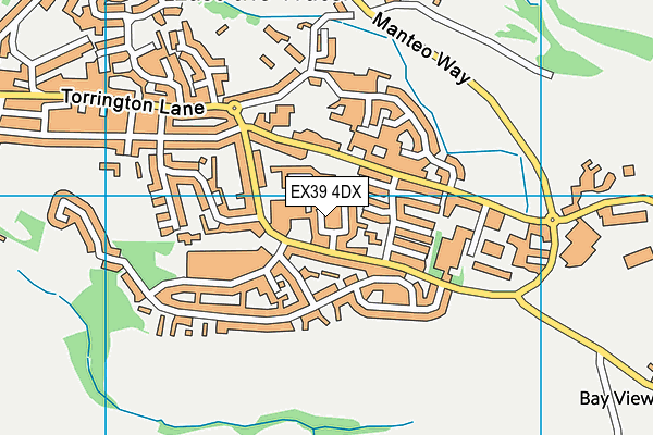 EX39 4DX map - OS VectorMap District (Ordnance Survey)