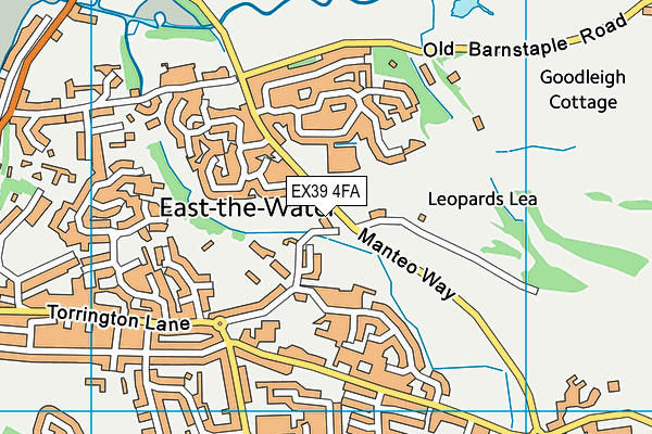 EX39 4FA map - OS VectorMap District (Ordnance Survey)