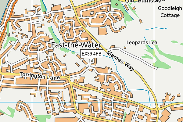 EX39 4FB map - OS VectorMap District (Ordnance Survey)