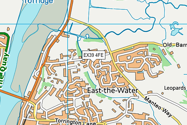 EX39 4FE map - OS VectorMap District (Ordnance Survey)