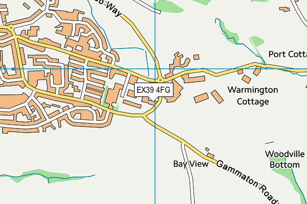 EX39 4FG map - OS VectorMap District (Ordnance Survey)