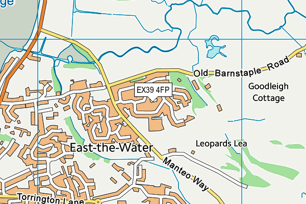 EX39 4FP map - OS VectorMap District (Ordnance Survey)