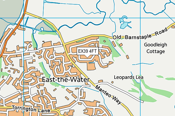 EX39 4FT map - OS VectorMap District (Ordnance Survey)