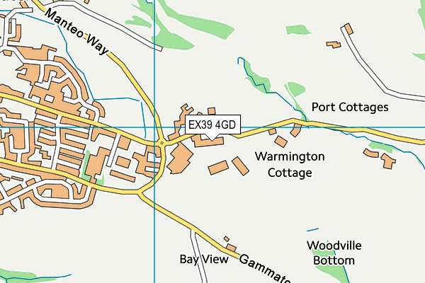 EX39 4GD map - OS VectorMap District (Ordnance Survey)