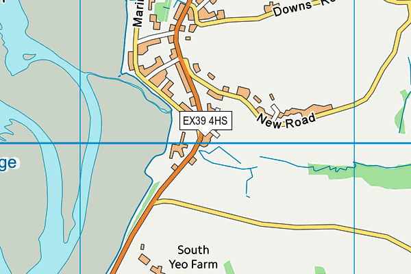 EX39 4HS map - OS VectorMap District (Ordnance Survey)