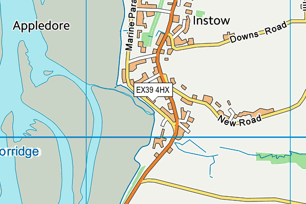 EX39 4HX map - OS VectorMap District (Ordnance Survey)