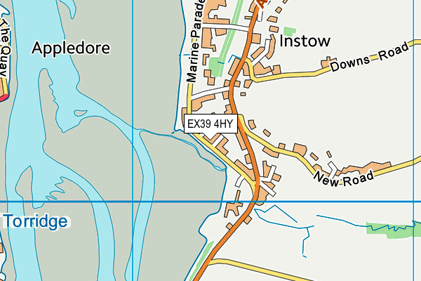 EX39 4HY map - OS VectorMap District (Ordnance Survey)