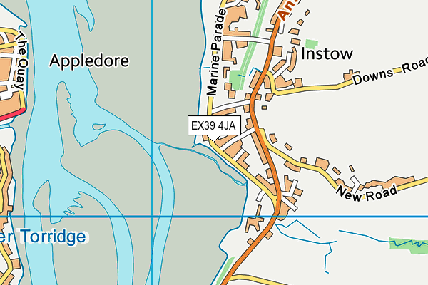 EX39 4JA map - OS VectorMap District (Ordnance Survey)