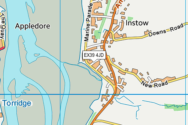 EX39 4JD map - OS VectorMap District (Ordnance Survey)