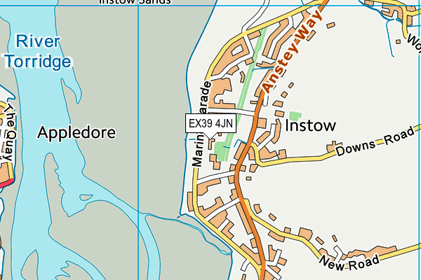 EX39 4JN map - OS VectorMap District (Ordnance Survey)