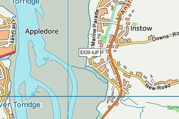 EX39 4JP map - OS VectorMap District (Ordnance Survey)