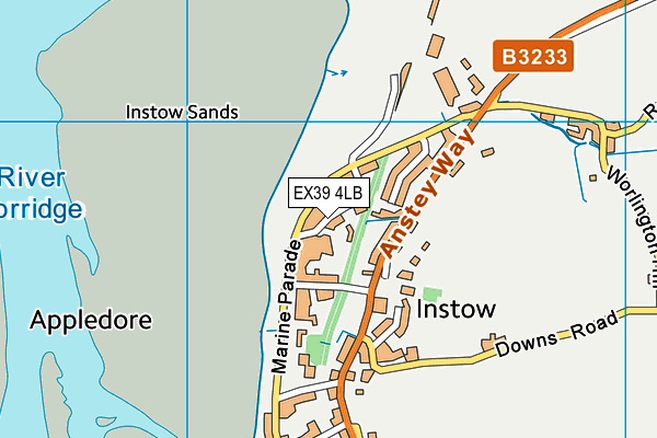 EX39 4LB map - OS VectorMap District (Ordnance Survey)