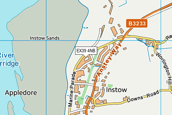 EX39 4NB map - OS VectorMap District (Ordnance Survey)