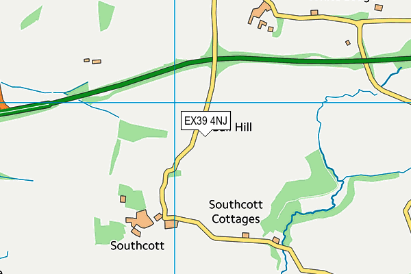 EX39 4NJ map - OS VectorMap District (Ordnance Survey)