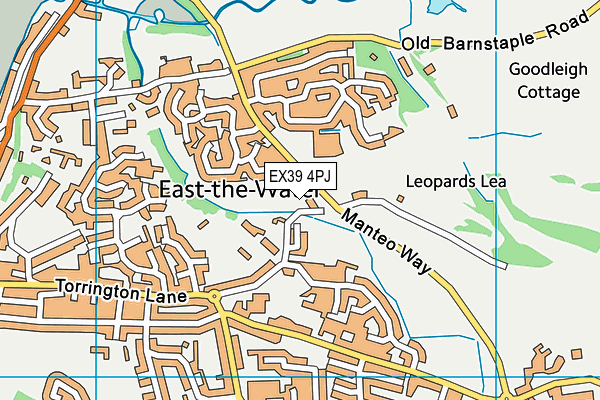 EX39 4PJ map - OS VectorMap District (Ordnance Survey)