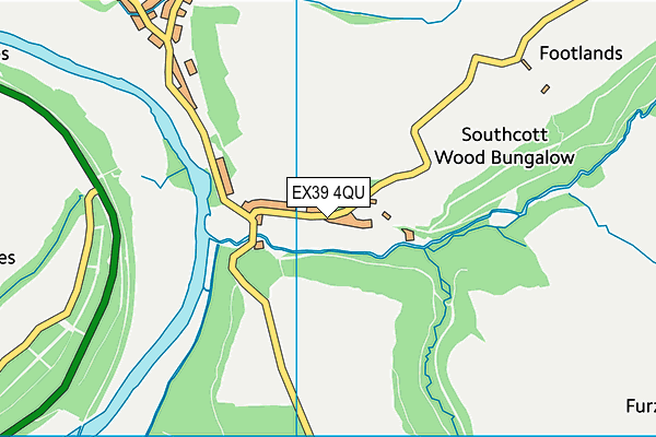 EX39 4QU map - OS VectorMap District (Ordnance Survey)