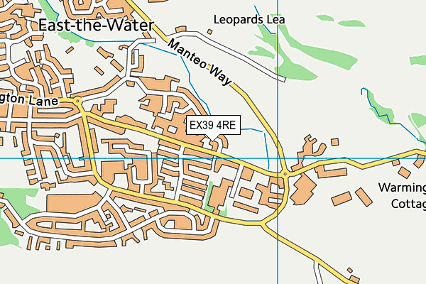 EX39 4RE map - OS VectorMap District (Ordnance Survey)