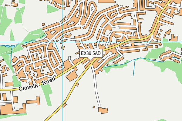 EX39 5AD map - OS VectorMap District (Ordnance Survey)