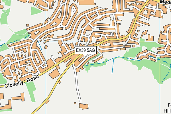 EX39 5AG map - OS VectorMap District (Ordnance Survey)