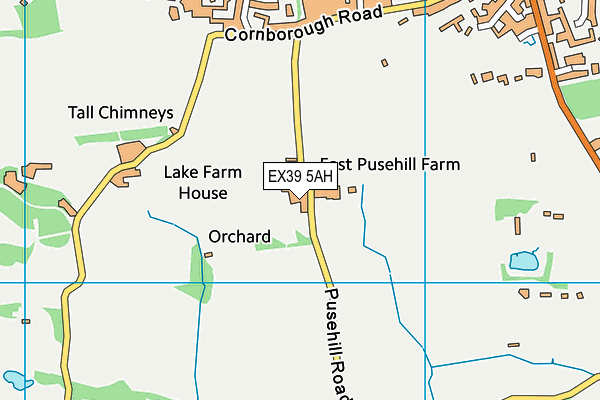 EX39 5AH map - OS VectorMap District (Ordnance Survey)