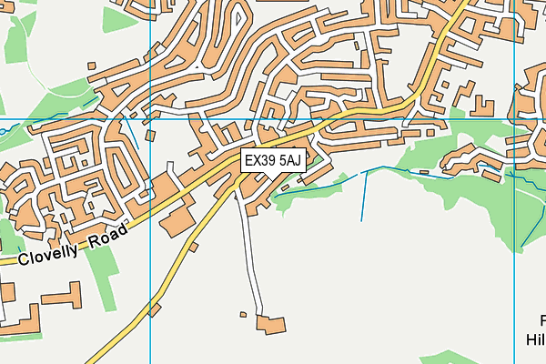 EX39 5AJ map - OS VectorMap District (Ordnance Survey)