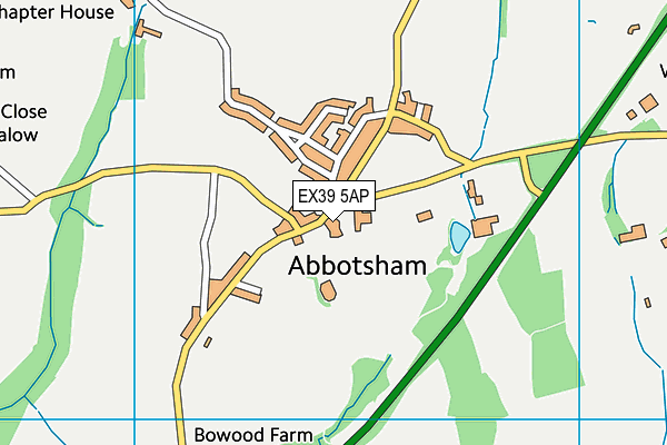 Abbotsham Village Playing Field map (EX39 5AP) - OS VectorMap District (Ordnance Survey)