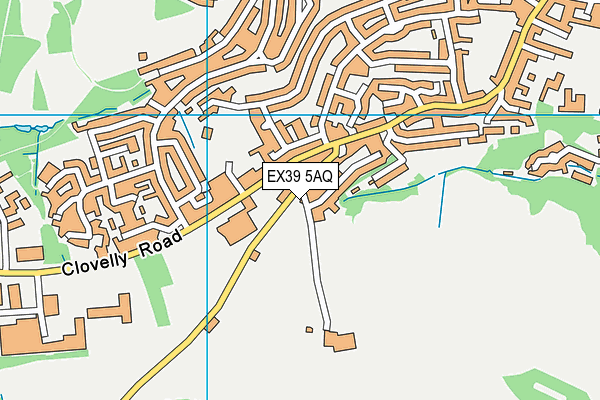 EX39 5AQ map - OS VectorMap District (Ordnance Survey)