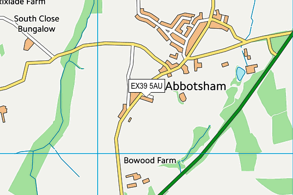 EX39 5AU map - OS VectorMap District (Ordnance Survey)