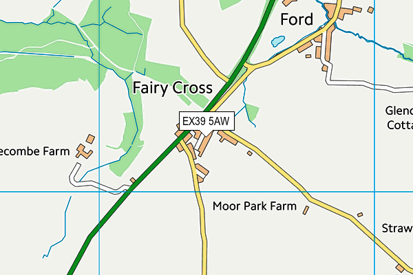 EX39 5AW map - OS VectorMap District (Ordnance Survey)