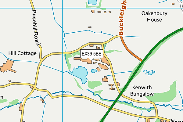 EX39 5BE map - OS VectorMap District (Ordnance Survey)