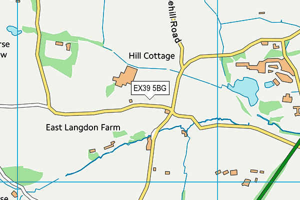 EX39 5BG map - OS VectorMap District (Ordnance Survey)