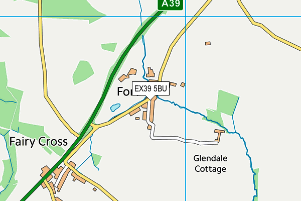 EX39 5BU map - OS VectorMap District (Ordnance Survey)