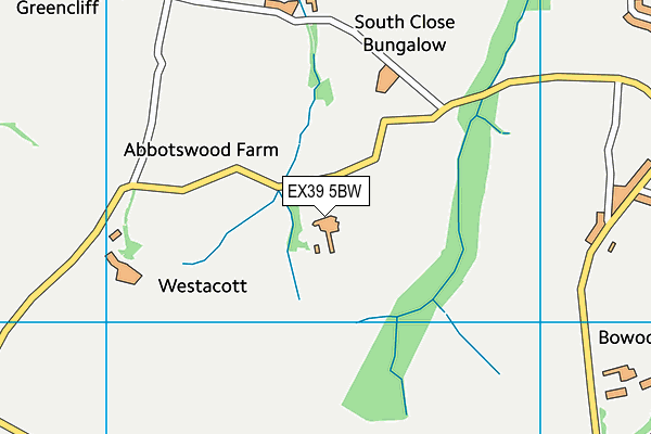 EX39 5BW map - OS VectorMap District (Ordnance Survey)