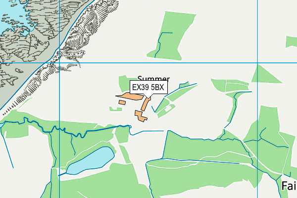 EX39 5BX map - OS VectorMap District (Ordnance Survey)