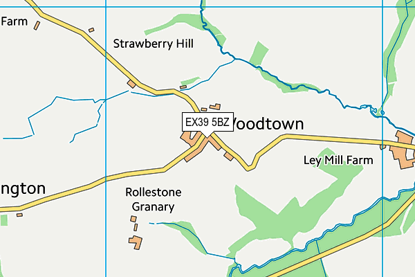 EX39 5BZ map - OS VectorMap District (Ordnance Survey)