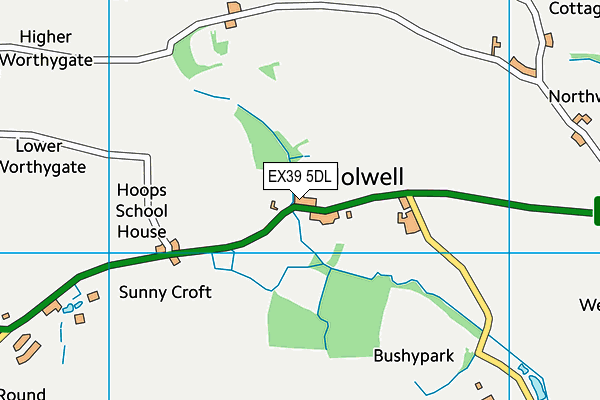 EX39 5DL map - OS VectorMap District (Ordnance Survey)