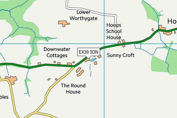 EX39 5DN map - OS VectorMap District (Ordnance Survey)