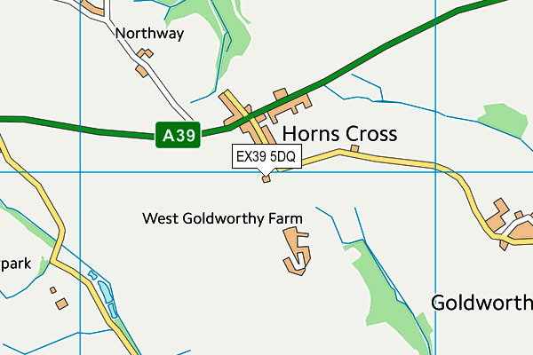 EX39 5DQ map - OS VectorMap District (Ordnance Survey)