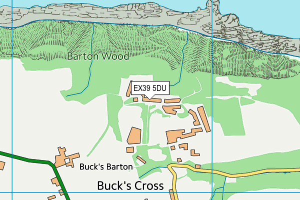 EX39 5DU map - OS VectorMap District (Ordnance Survey)