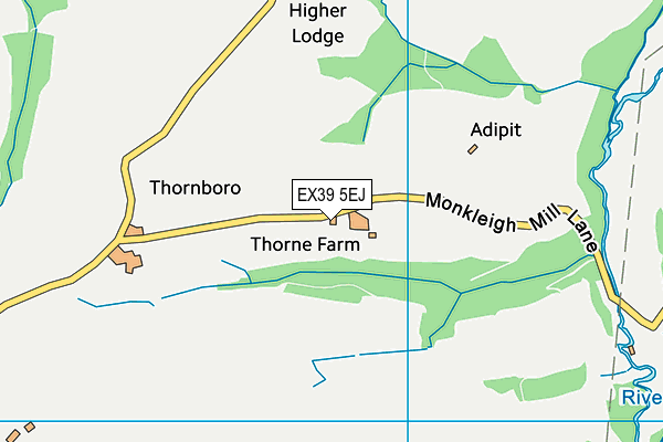 EX39 5EJ map - OS VectorMap District (Ordnance Survey)