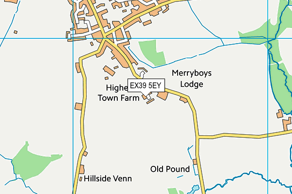 Woolsery Sports And Community Hall map (EX39 5EY) - OS VectorMap District (Ordnance Survey)