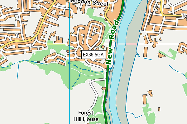 EX39 5GA map - OS VectorMap District (Ordnance Survey)